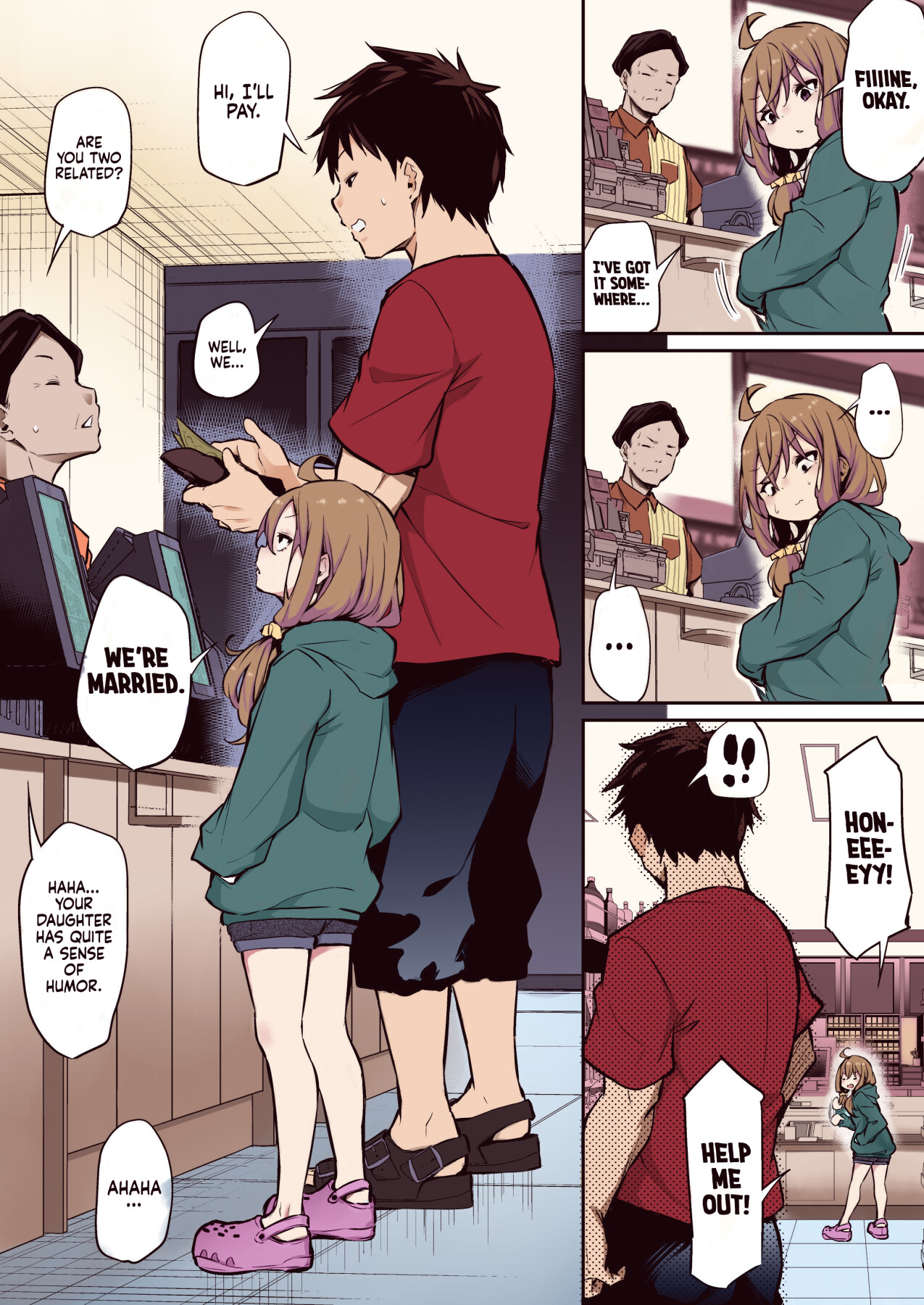 Hentai Manga Comic-Extreme Height Gap Couple 1 & 2 (Color)-Read-2